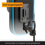 R2B Telefoonhouder Fiets Scooter Motor - Waterdicht & Compact - Opbergvak - Zwart/Blauw - Telefoonhouder fiets