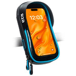 R2B Telefoonhouder Fiets Scooter Motor - Waterdicht & Compact - Opbergvak - Zwart/Blauw - Telefoonhouder fiets