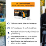 R2B Telefoonhouder Fiets Scooter Motor - Waterdicht & Compact - Opbergvak - Zwart/Blauw - Telefoonhouder fiets