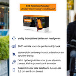 R2B Telefoonhouder Fiets Scooter Motor - Waterdicht & Compact - Opbergvak - Zwart/Rood - Telefoonhouder fiets