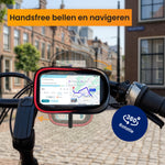 R2B Telefoonhouder Fiets Scooter Motor - Waterdicht & Compact - Opbergvak - Zwart/Rood - Telefoonhouder fiets