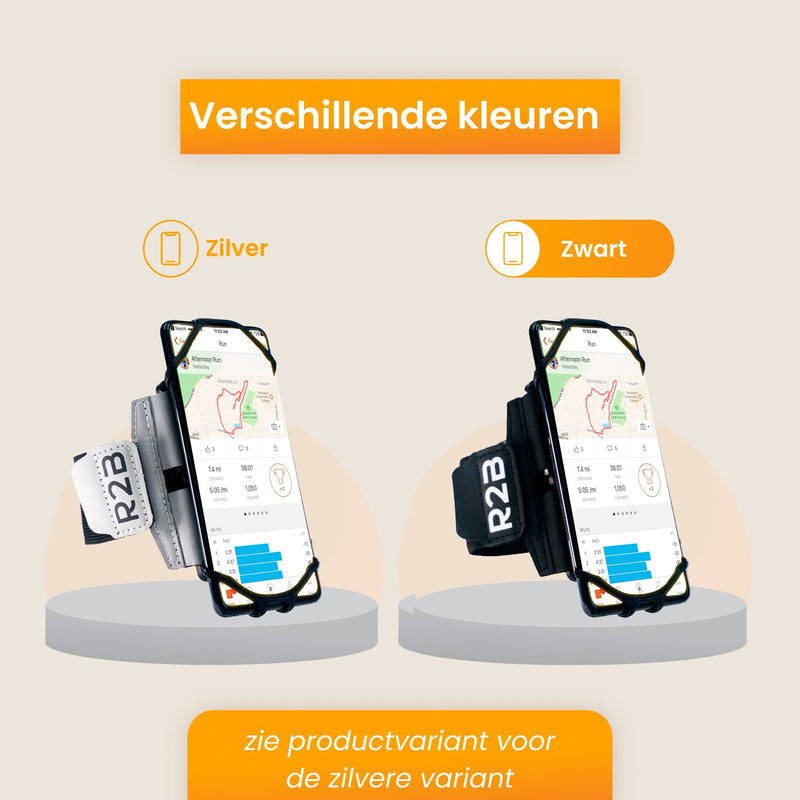 R2B Telefoonhouder Hardlopen - 360° Rotatie - Universeel - Zwart - Telefoonhouder sport