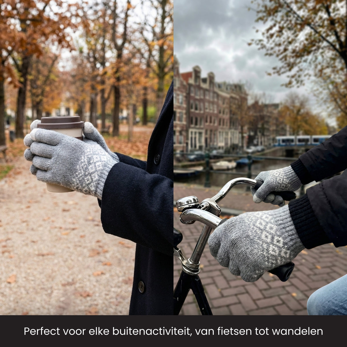 R2B Touchscreen Handschoenen - Dames & Heren - Grijs