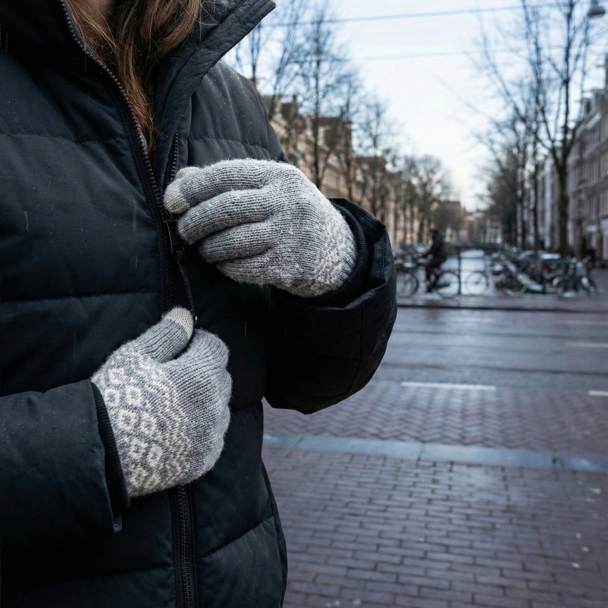 R2B Touchscreen Handschoenen - Dames & Heren - Grijs