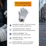 R2B Touchscreen Handschoenen - Dames & Heren - Grijs