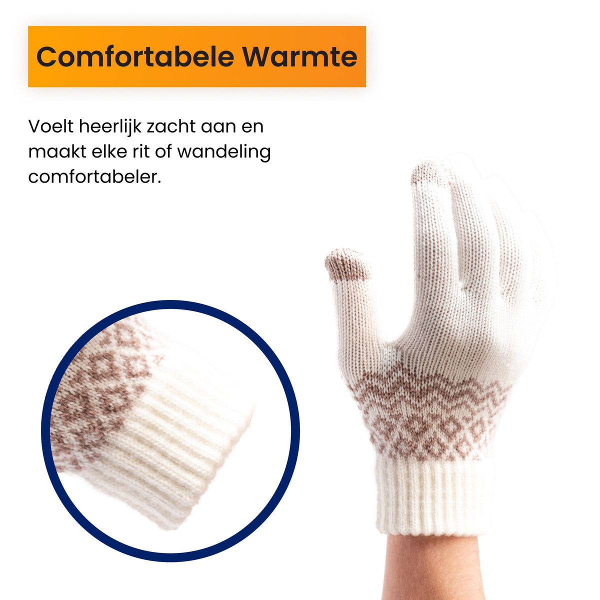 R2B Touchscreen Handschoenen - Dames & Heren - Wit