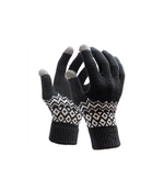 R2B Touchscreen Handschoenen - Gebreid & Noors Patroon - Dames & Heren - Zwart