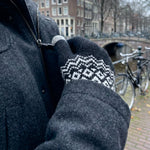 R2B Touchscreen Handschoenen - Gebreid & Noors Patroon - Dames & Heren - Zwart