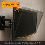 R2B TV Beugel 14 t/m 42 Inch - Draaibaar & Kantelbaar - VESA 200x200