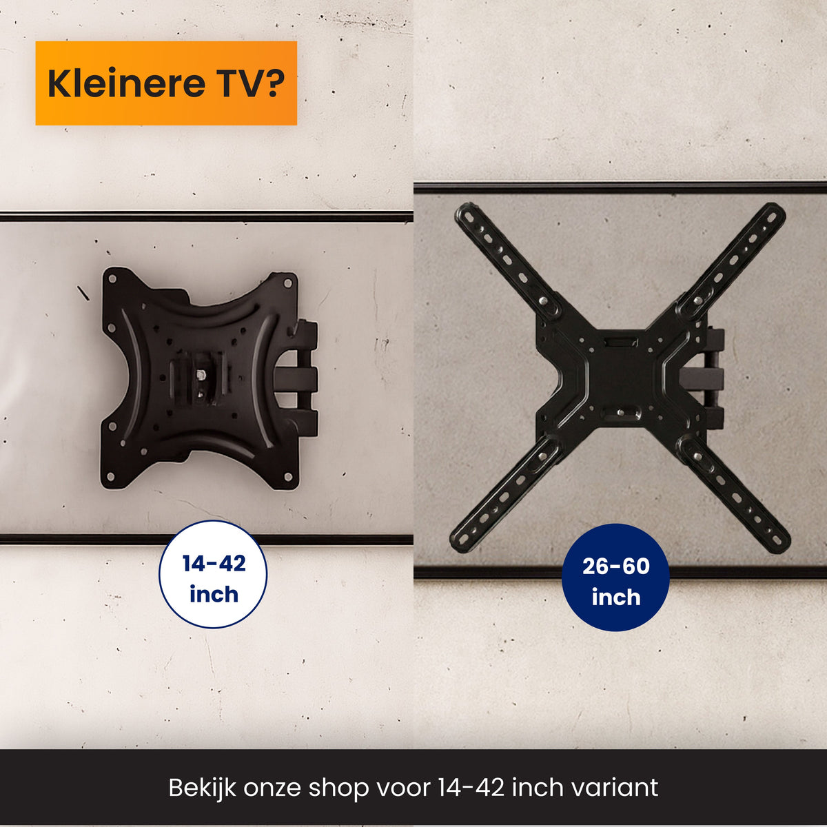R2B TV Beugel 26 t/m 60 Inch - Draaibaar & Kantelbaar - VESA 400x400