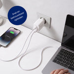 R2B USB-A & USB-C Adapter - 2-in-1 USB Stekker - Stevig & Betrouwbaar - Wit