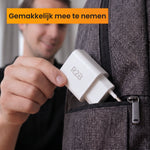 R2B USB-A & USB-C Adapter - 2-in-1 USB Stekker - Stevig & Betrouwbaar - Wit