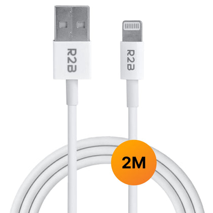 R2B USB-A naar Lightning Kabel - 2 Meter - Snelladen