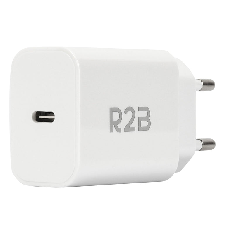 R2B USB-C Adapter - Compacte USB Stekker - Robuust & Praktisch - Wit