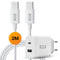 2 meter – met USB-C + USB-A adapter