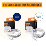 R2B USB-C naar USB-C Kabel met USB-C Adapter - 1 Meter - Snelladen