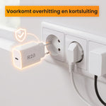 R2B USB-C naar USB-C Kabel met USB-C Adapter - 1 Meter - Snelladen