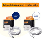 R2B USB-C naar USB-C Kabel met USB-C Adapter - 2 Meter - Snelladen