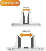 R2B Verstelbare verticale tablet en laptophouder - Model Oss - Zilver - R2B Store