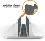 R2B Verstelbare verticale tablet en laptophouder - Model Oss - Zilver - R2B Store