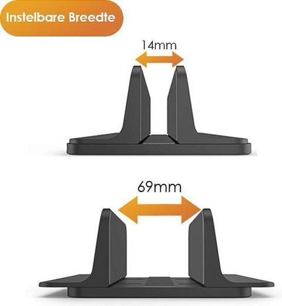 R2B Verstelbare verticale tablet en laptophouder - Model Oss - Zwart - R2B Store