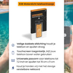 R2B Waterdicht Telefoonhoesje met Koord - 2 Stuks - Universeel - Veilig en Toegankelijk - Zwart - Telefoonhoesje