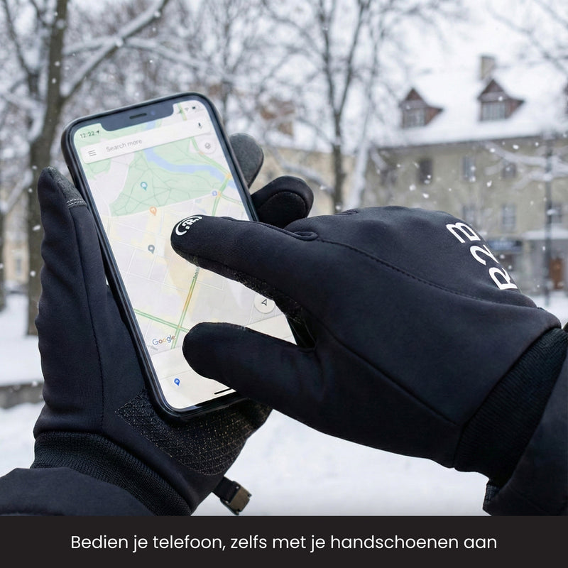 R2B Waterdichte Handschoenen - Touchscreen & Grip - Dames & Heren - Zwart