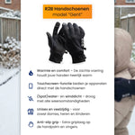 R2B Waterdichte Handschoenen - Touchscreen & Grip - Dames & Heren - Zwart