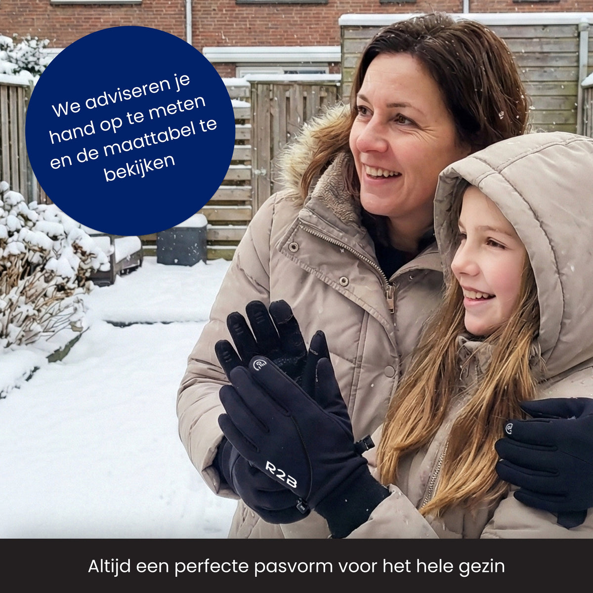 R2B Waterdichte Handschoenen - Touchscreen & Grip - Dames & Heren - Zwart