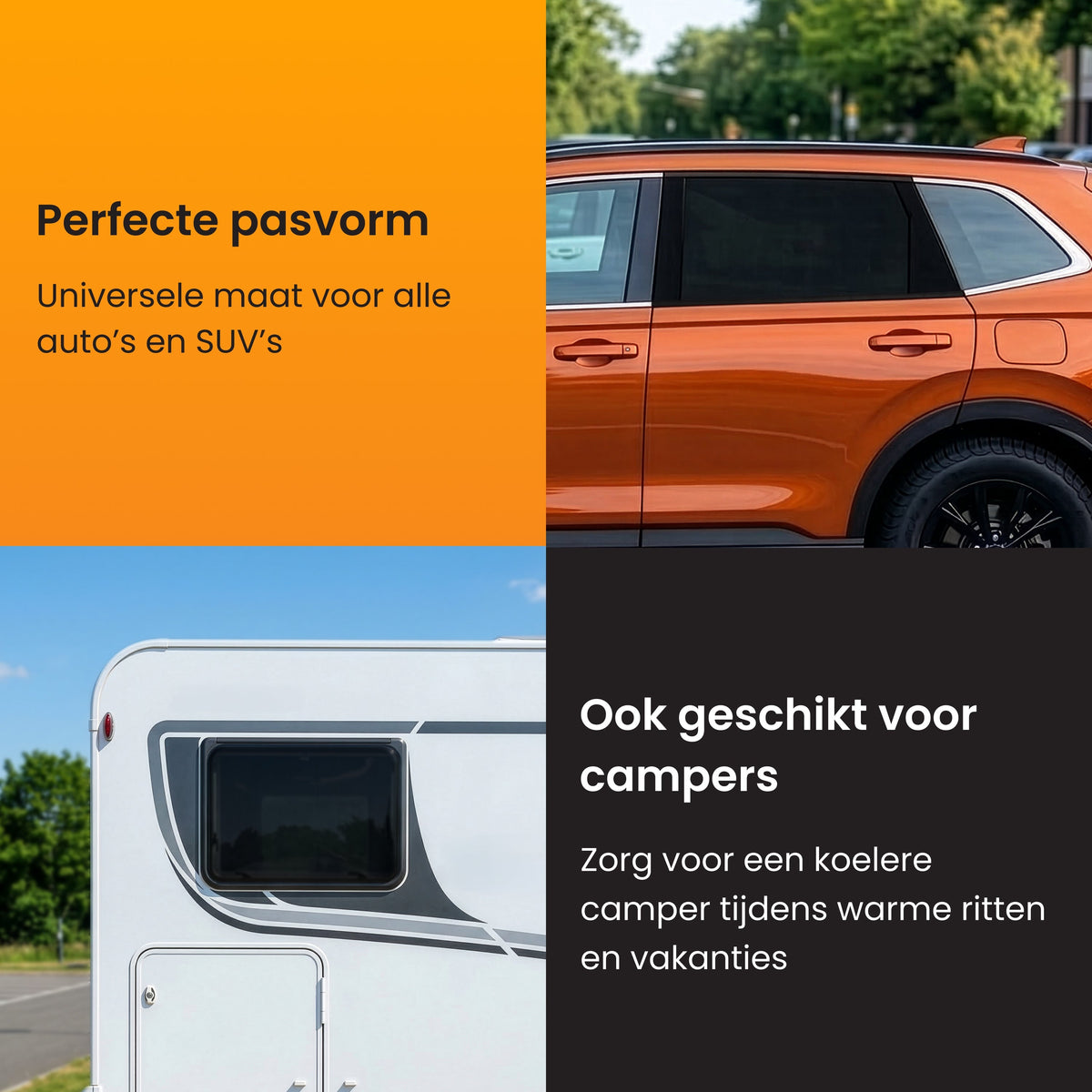 R2B Zonnescherm Auto Zijruit - 2 Stuks - Hittewerend - Universeel - Zonnescherm Auto