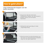 R2B Zonnescherm Auto Zijruit - Universele set van 2 - Zelfklevende Zonwering Auto - Zonnescherm Auto