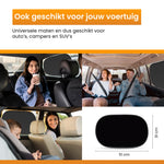 R2B Zonnescherm Auto Zijruit - Universele set van 2 - Zelfklevende Zonwering Auto - Zonnescherm Auto
