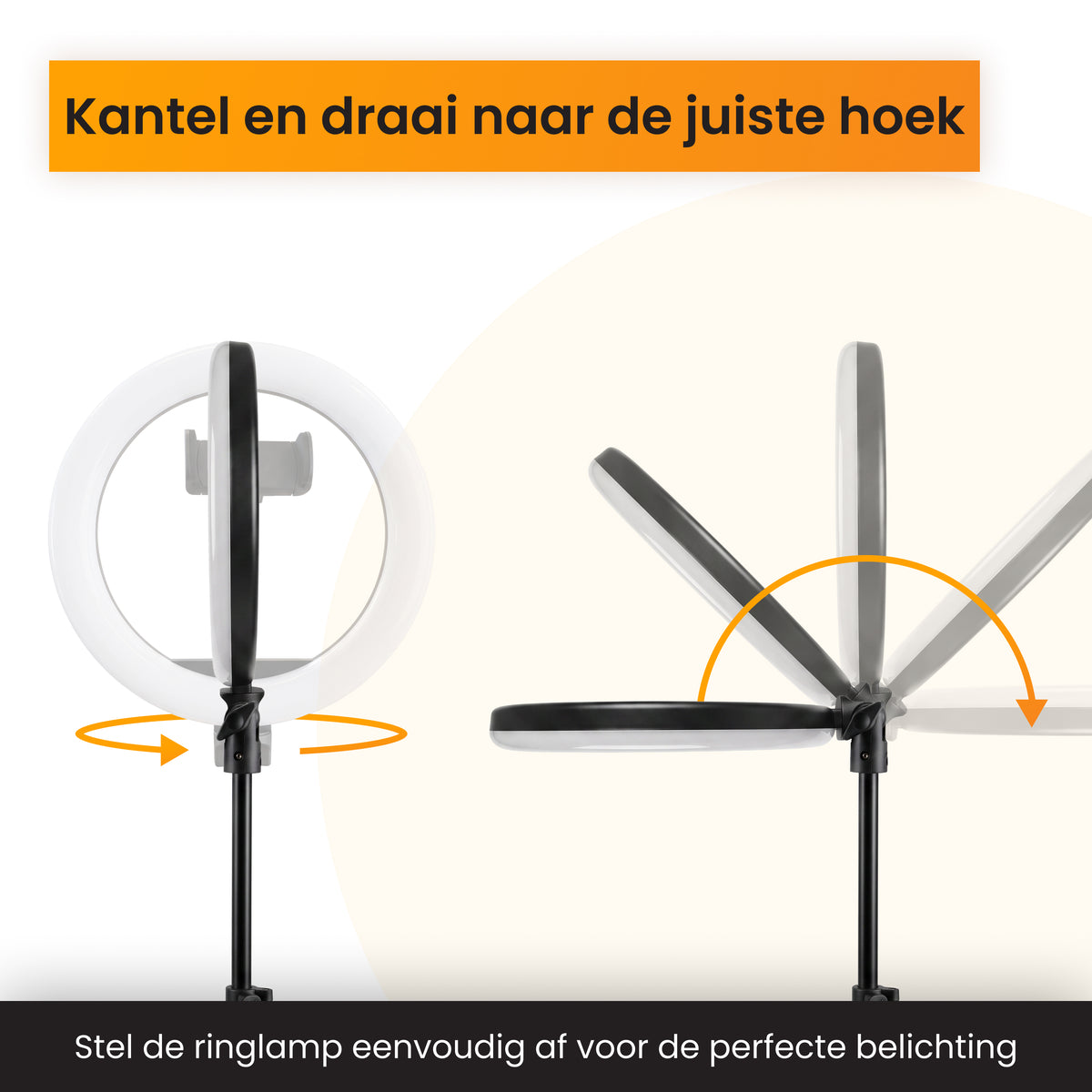 R2B Ringlamp met Statief met 30 Lichtstanden - Verstelbaar tot 186 cm  - TikTok Lamp