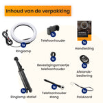 R2B Ringlamp met Statief met 30 Lichtstanden - Verstelbaar tot 186 cm  - TikTok Lamp