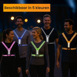 Running vest beschikbaar in de kleuren oranje, blauw, geel, grijs en roze
