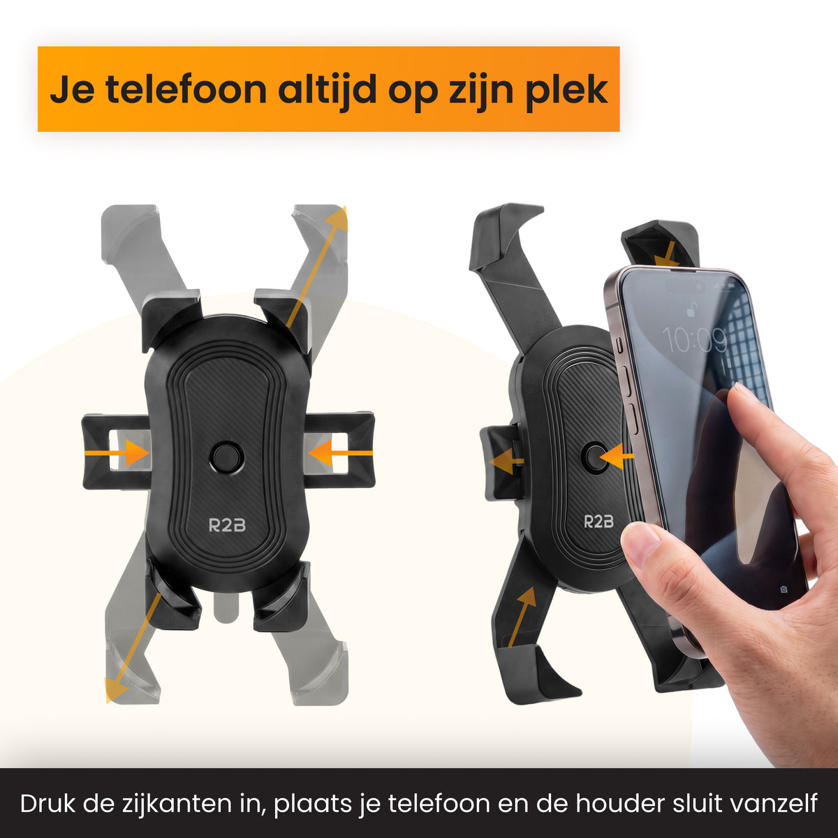 R2B Telefoonhouder Fiets en Scooter met 360° Rotatie - Telefoonhouder fiets