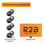 R2B Startnummer magneten - Set van 4 Paar (8 magneten)