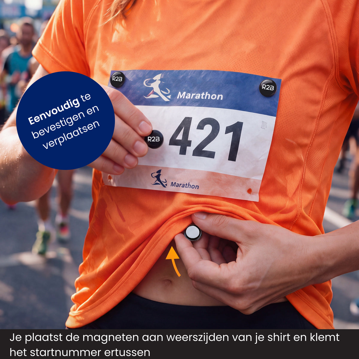 R2B Startnummer magneten - Set van 4 Paar (8 magneten)