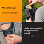 telefoon band hardlopen waar je sleutels en oordopjes in kunt opbergen
