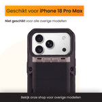 R2B iPhone 18 Pro Max Hoesje met Pasjeshouder - Incl. Screenprotector - 4 Pasjes