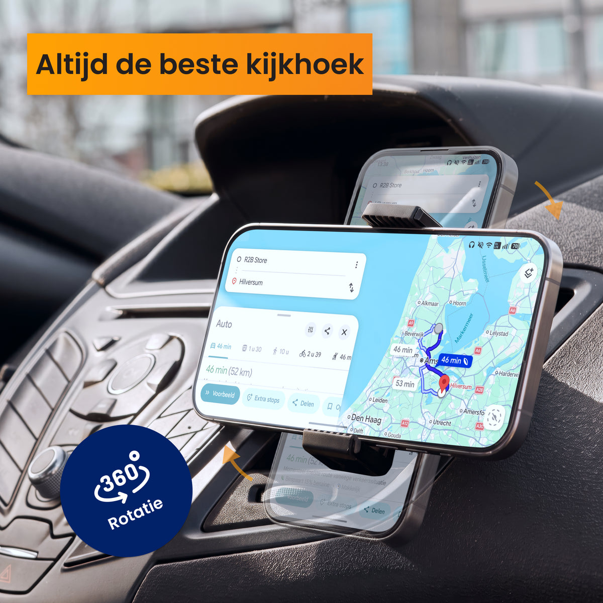 R2B Car Phone Holder - Air Vent - 360° Rotation
