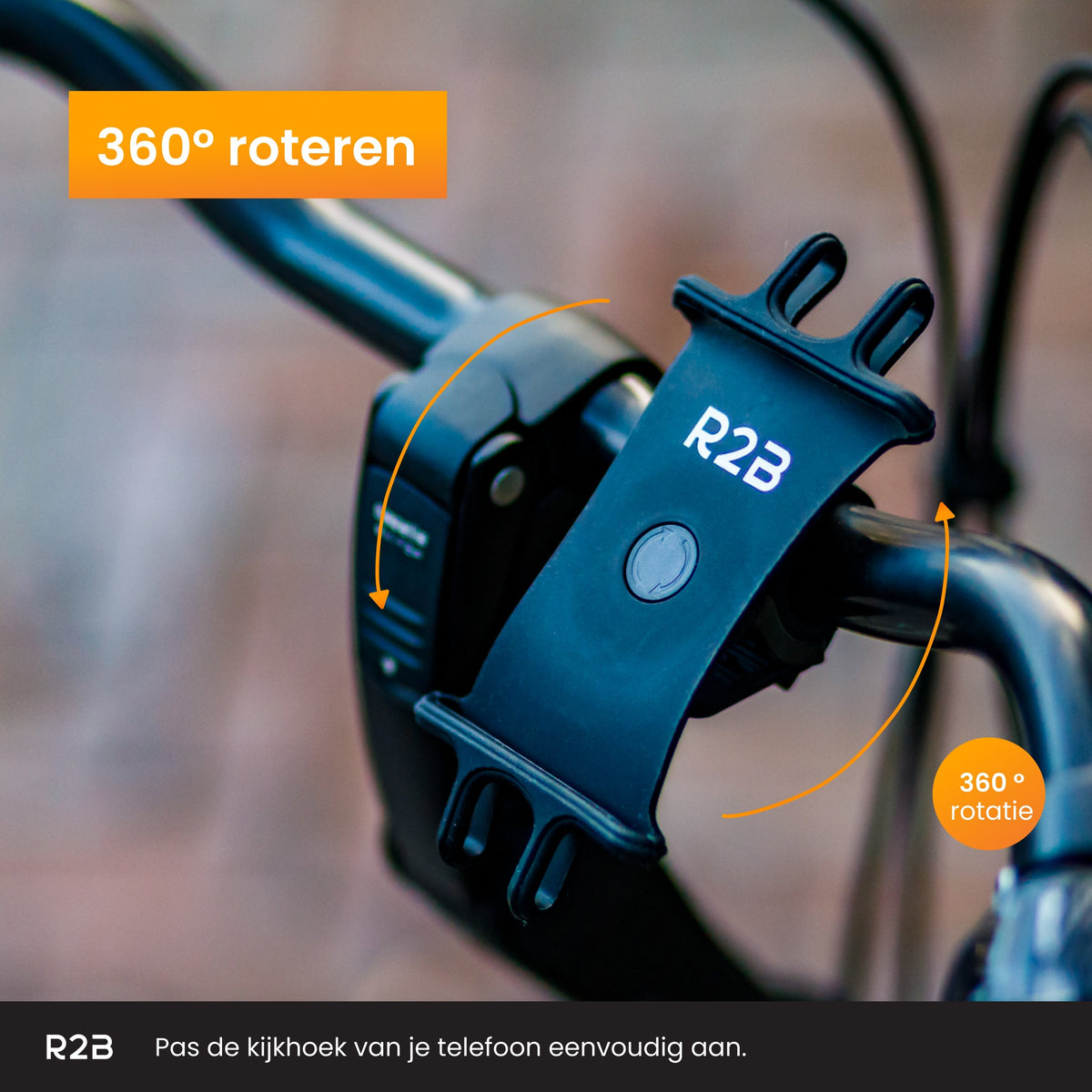Telefoonhouder Fiets Elastisch - 360° Rotatie - Universeel - Telefoonhouder fiets
