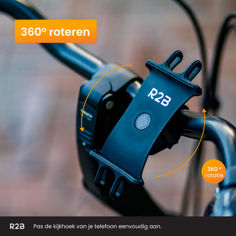 Telefoonhouder Fiets Elastisch - Gsm Houder Fiets - Model Rotterdam - Telefoonhouder fiets