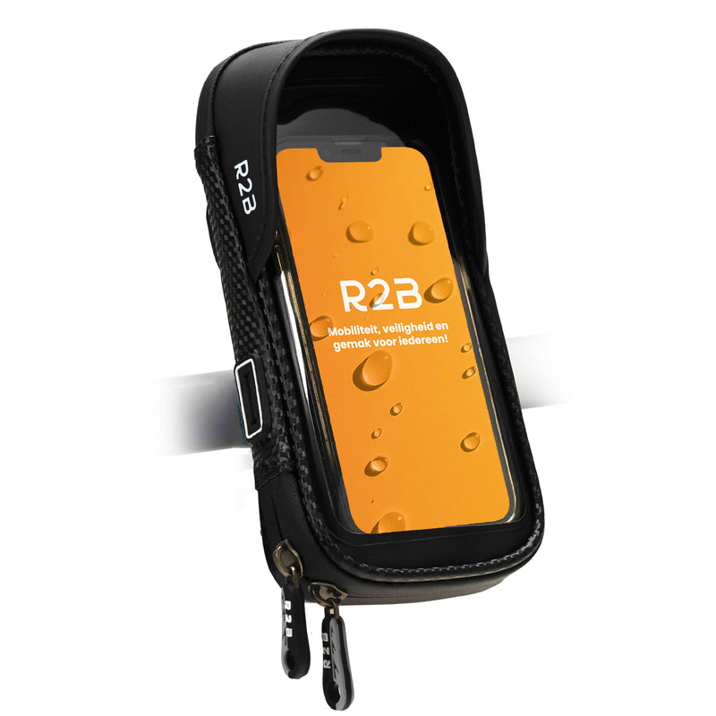 R2B Robust phone holder bike, for scooter and motorcycle waterproof - Model Leiden