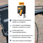 details van de r2b telefoonhouder fiets model "Delft"