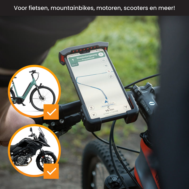 telefoonhouder mtb scooter motor en meer