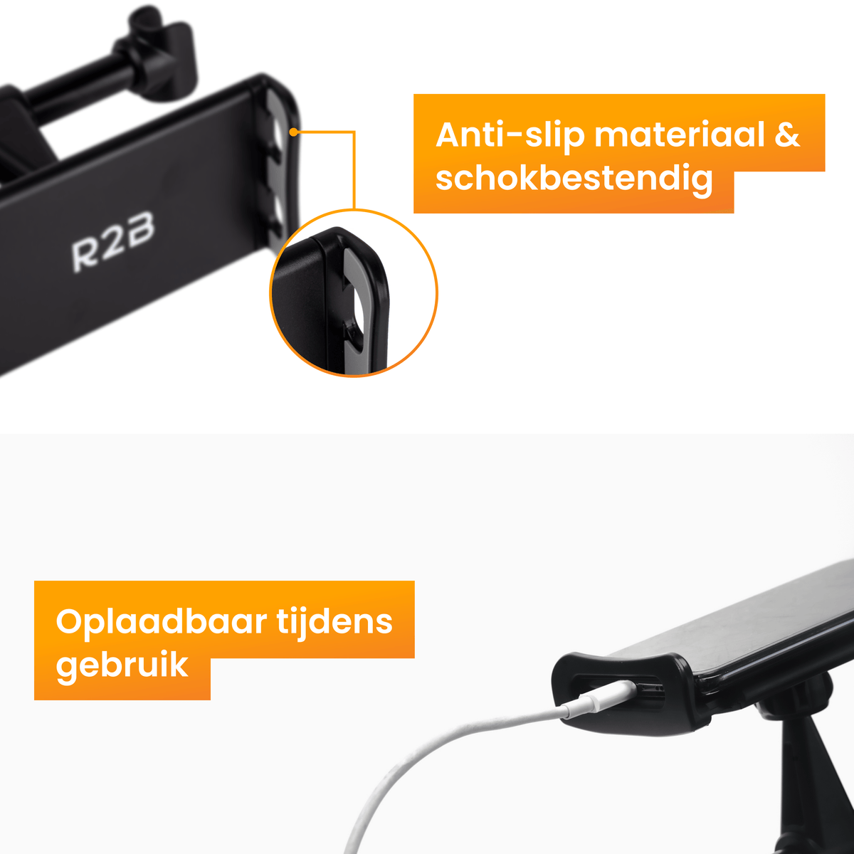 R2B Tablethouder Auto Hoofdsteun - Verstelbaar - Tablethouders