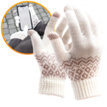 Touchscreen handschoenen heren winter- handschoenen dames winter - Model "Brugge" - Wit - R2B - R2B Store