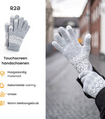 Touchscreen handschoenen heren winter- handschoenen dames winter - Model "Brugge" - Grijs - R2B - R2B Store