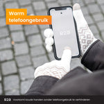 Touchscreen handschoenen heren winter- handschoenen dames winter - Model "Brugge" - Wit - R2B - R2B Store